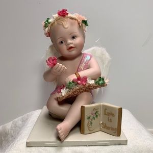 Love is Sharing Angel Cherub-1995 Hamilton Collection Phyllis Parkins Porcelain